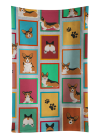 Lots of Sable Pembroke Corgi Kitchen Towel