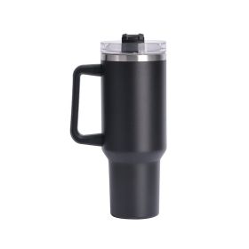 Vacuum Mug 40oz Insulated Mug with Lid & Straw (Color: BLACK, type: Insulated Mug)